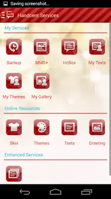 Handcent 6 Skin Winter Red android App screenshot 3